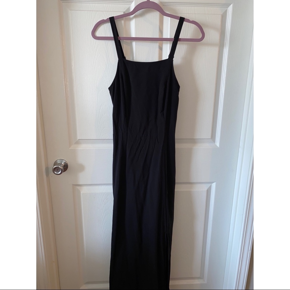 square neck maxi sundress with slit